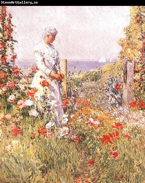 Childe Hassam Celia Thaxter in Her Garden,